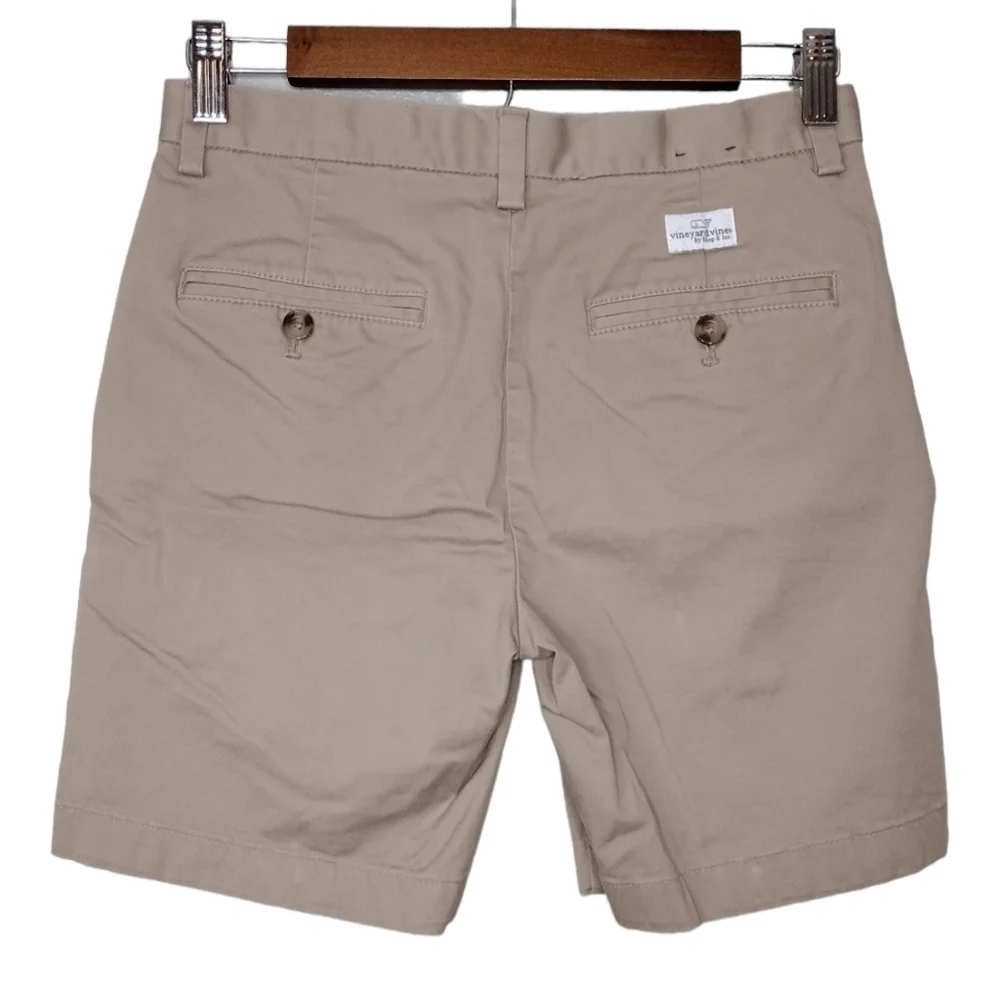 Vineyard Vines Boy's Preppy Casual Neutral Tan Outdoors Flat Front Short Size 16